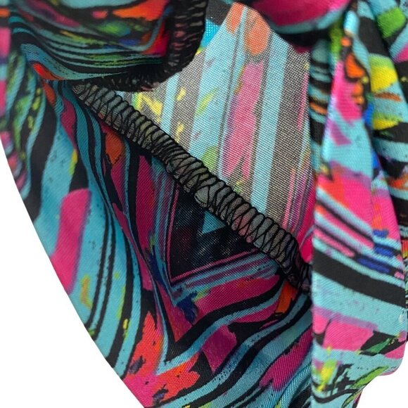 VeronicaM Shirt Dress Medium Luxe Stretch Jersey Pullover Short Sleeve Turquoise - Picture 10 of 12